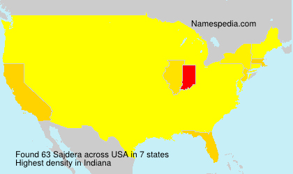 Surname Sajdera in USA Surname Sajdera in USA