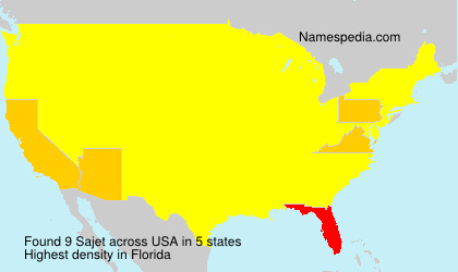 Surname Sajet in USA Surname Sajet in USA