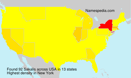Surname Sakalis in USA Surname Sakalis in USA