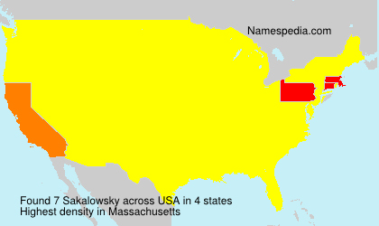 Surname Sakalowsky in USA Surname Sakalowsky in USA