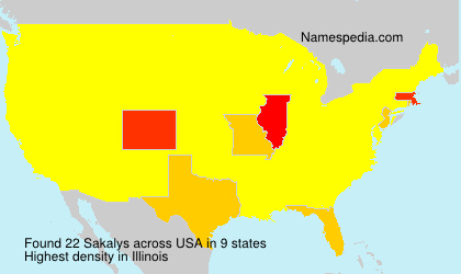 Surname Sakalys in USA Surname Sakalys in USA