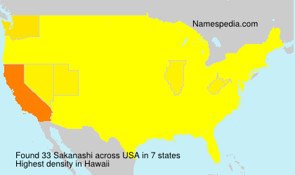 Surname Sakanashi in USA Surname Sakanashi in USA