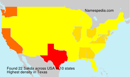Surname Sakda in USA Surname Sakda in USA