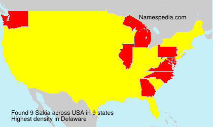 Surname Sakia in USA Surname Sakia in USA