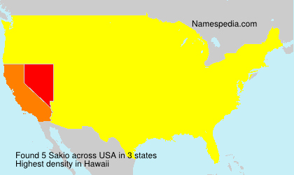 Surname Sakio in USA Surname Sakio in USA