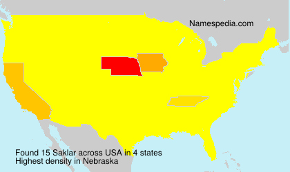 Surname Saklar in USA Surname Saklar in USA