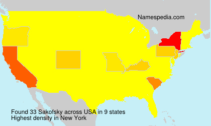 Surname Sakofsky in USA Surname Sakofsky in USA