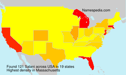 Surname Salani in USA Surname Salani in USA