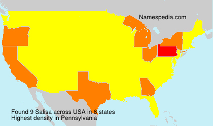 Surname Salisa in USA Surname Salisa in USA