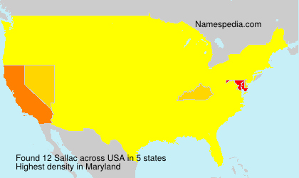 Surname Sallac in USA Surname Sallac in USA