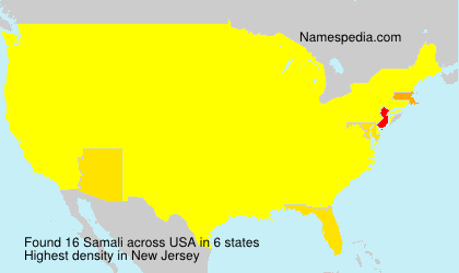 Surname Samali in USA Surname Samali in USA