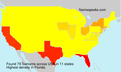 Surname Samame in USA Surname Samame in USA