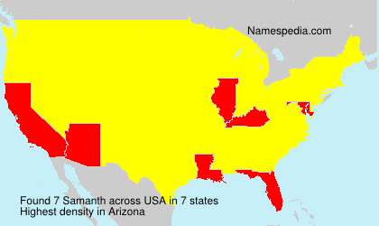 Surname Samanth in USA Surname Samanth in USA