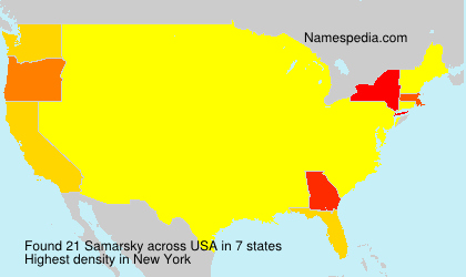 Surname Samarsky in USA Surname Samarsky in USA