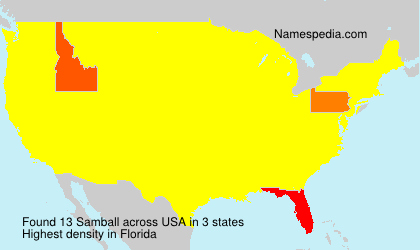 Surname Samball in USA Surname Samball in USA