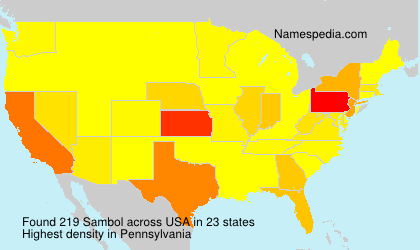 Surname Sambol in USA Surname Sambol in USA