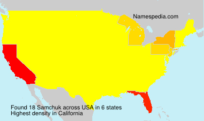 Surname Samchuk in USA Surname Samchuk in USA