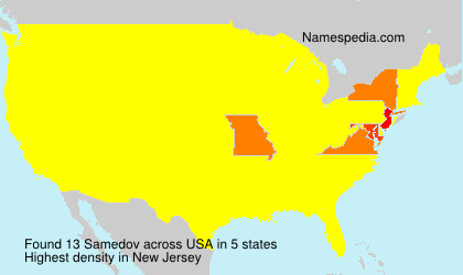 Surname Samedov in USA Surname Samedov in USA