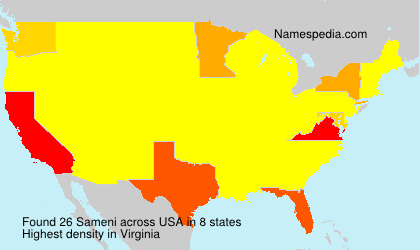 Surname Sameni in USA Surname Sameni in USA