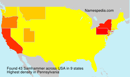 Surname Samhammer in USA Surname Samhammer in USA