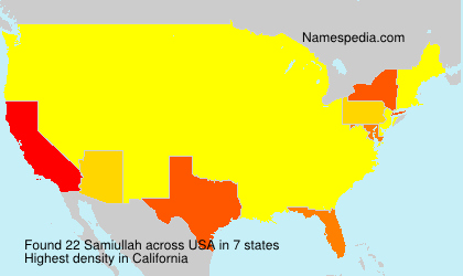 Surname Samiullah in USA Surname Samiullah in USA