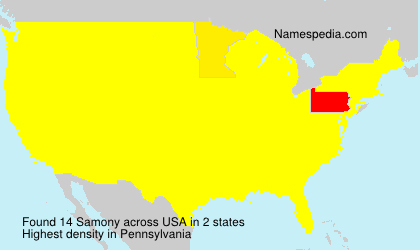 Surname Samony in USA Surname Samony in USA