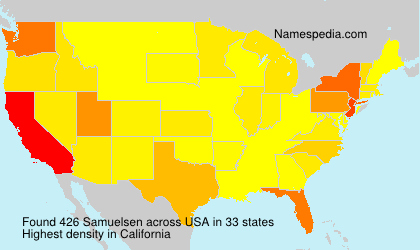 Surname Samuelsen in USA Surname Samuelsen in USA