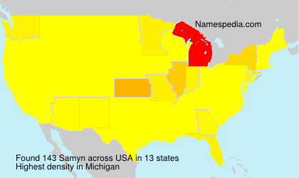 Surname Samyn in USA