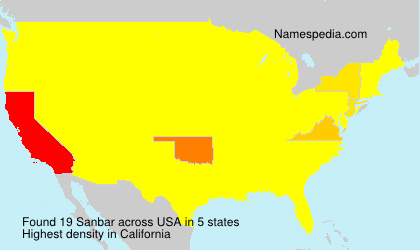 Surname Sanbar in USA Surname Sanbar in USA