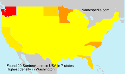 Surname Sanbeck in USA Surname Sanbeck in USA