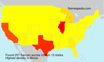 Surname Sancen in USA Surname Sancen in USA