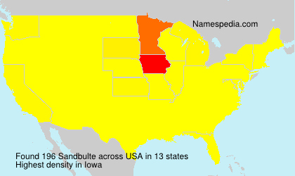 Surname Sandbulte in USA Surname Sandbulte in USA