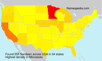 Surname Sandeen in USA Surname Sandeen in USA