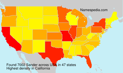 Surname Sander in USA Surname Sander in USA