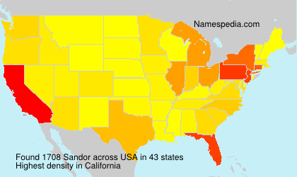 Surname Sandor in USA Surname Sandor in USA