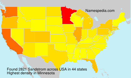Surname Sandstrom in USA Surname Sandstrom in USA