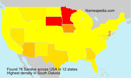Surname Sandve in USA Surname Sandve in USA