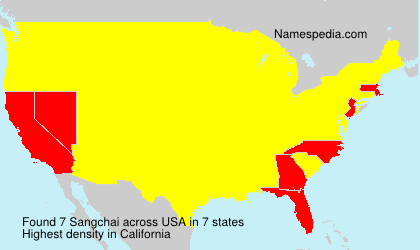 Surname Sangchai in USA Surname Sangchai in USA