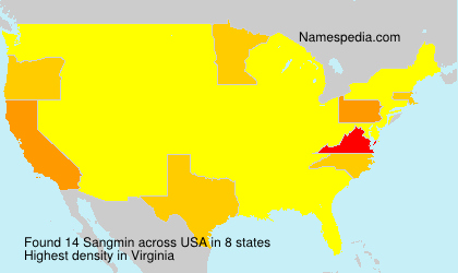 Surname Sangmin in USA Surname Sangmin in USA