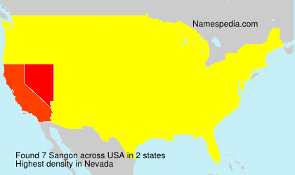 Surname Sangon in USA Surname Sangon in USA