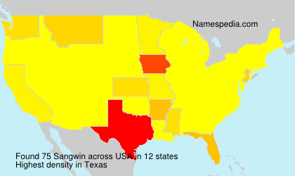 Surname Sangwin in USA Surname Sangwin in USA