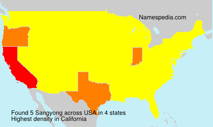 Surname Sangyong in USA Surname Sangyong in USA