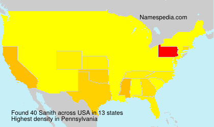 Surname Sanith in USA Surname Sanith in USA