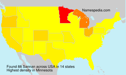 Surname Sannan in USA Surname Sannan in USA