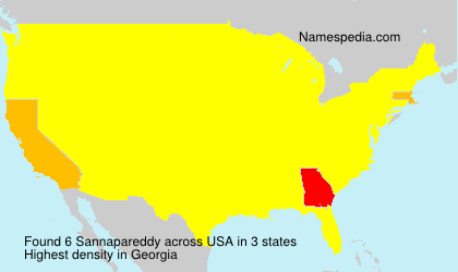 Surname Sannapareddy in USA Surname Sannapareddy in USA
