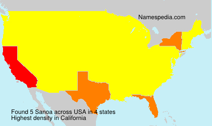 Surname Sanoa in USA Surname Sanoa in USA