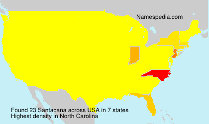 Surname Santacana in USA Surname Santacana in USA