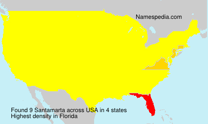 Surname Santamarta in USA Surname Santamarta in USA