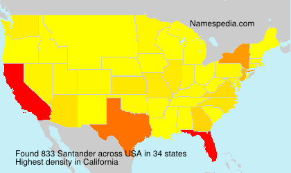 Surname Santander in USA Surname Santander in USA