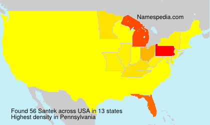 Surname Santek in USA Surname Santek in USA
